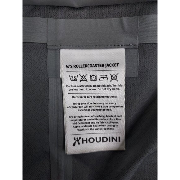 Houdini Womens Rollercoaster Jacket Small Gray Waterproof Hooded - Picture 4 of 16